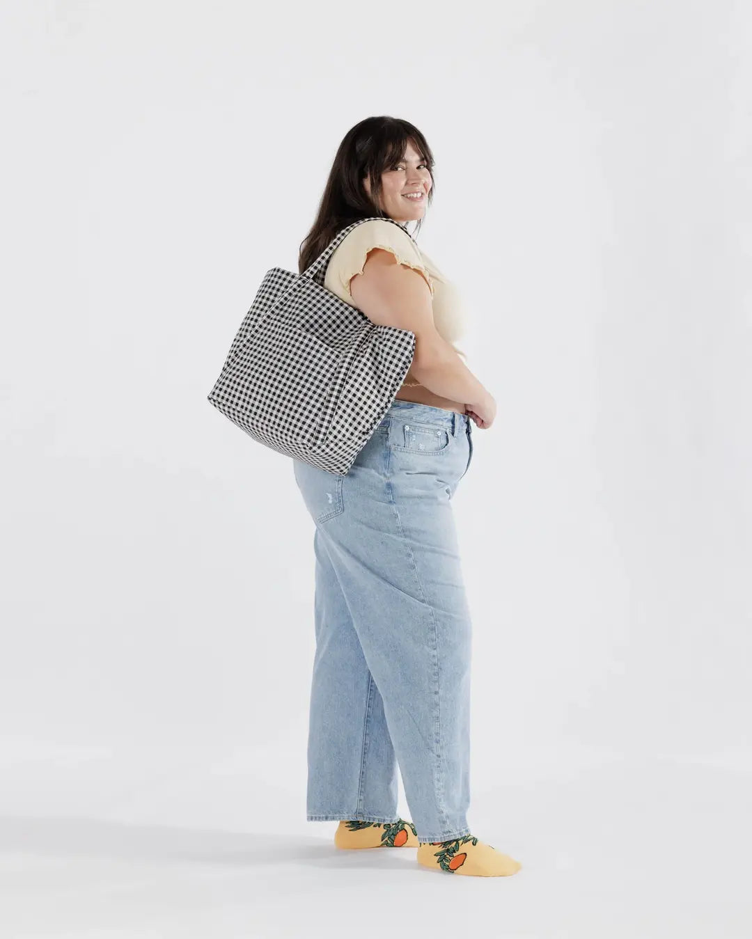 Baggu | Cloud Bag - Black and White Gingham