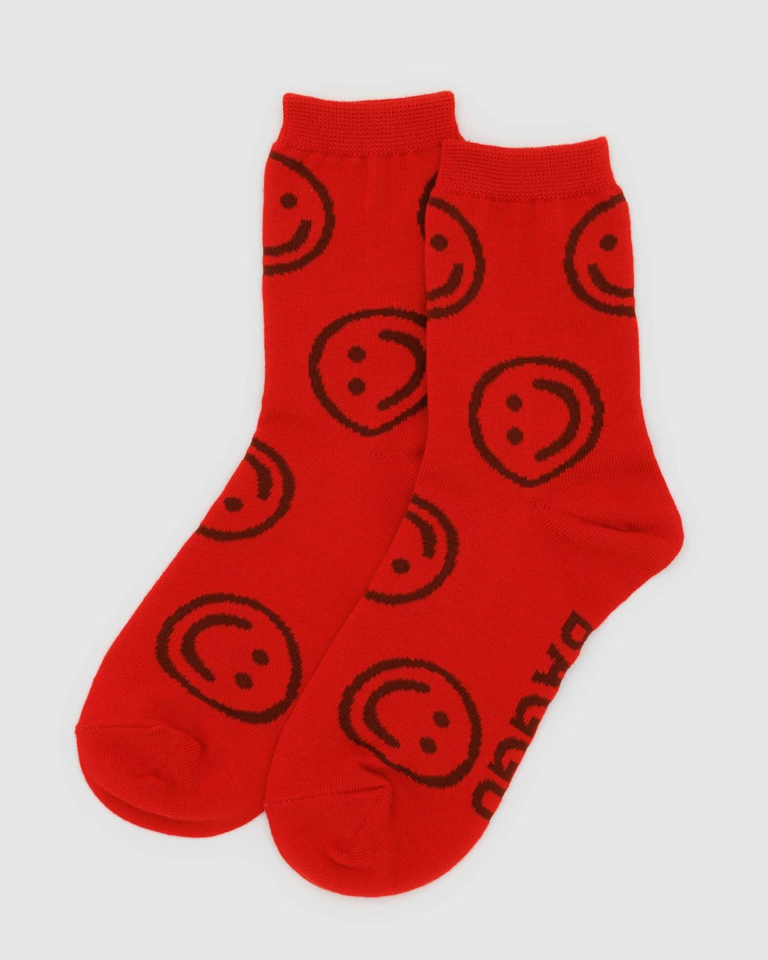 Baggu | Crew Socks -  Red Happy