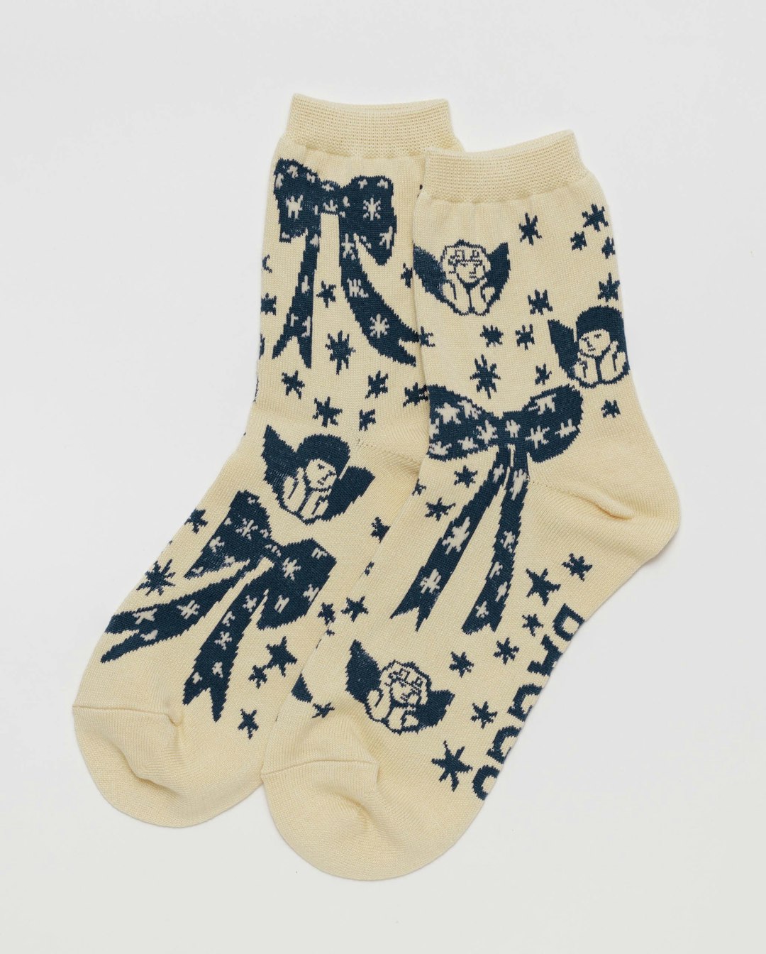 Baggu | Crew Socks -  Cherub Bows