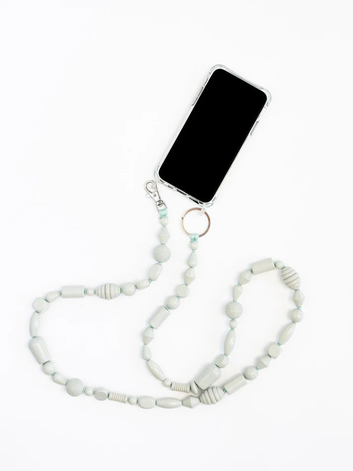 Ina Seifart | Perlenmix Handykette - Lightgrey