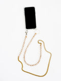 Ina Seifart | Perlenpanzer Handykette - Natural/Brass