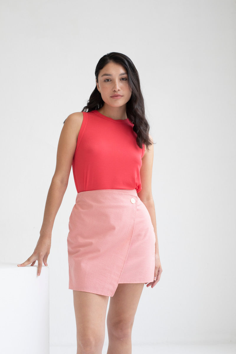Mus & Bombon | Halmiak Skirt - Pink Check