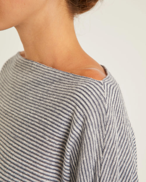 Naïf | Caitlin Striped Linen Dress - Ivory / Ink