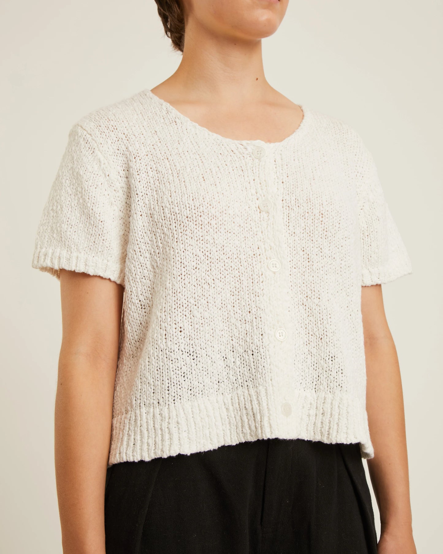 Naïf | Nala Short-Sleeved Cropped Cardigan - Caramel