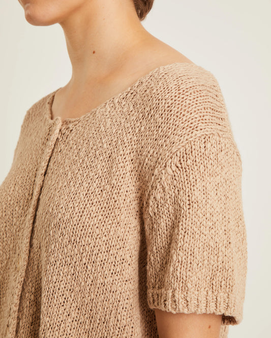 Naïf | Nala Short-Sleeved Cropped Cardigan - Caramel