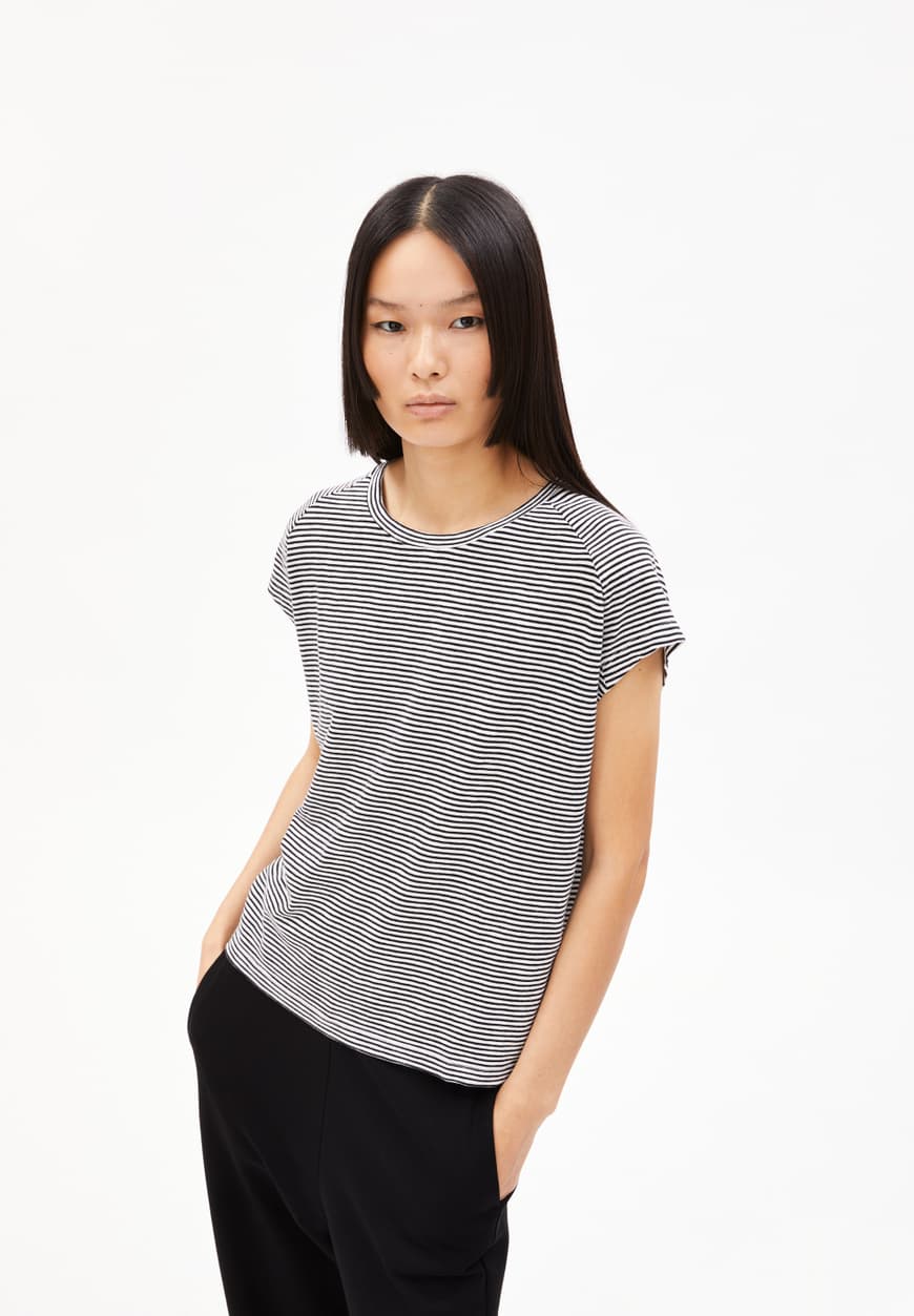 Armed Angels | Oneliaa Lovely Stripes Tee - Black/Oatmilk