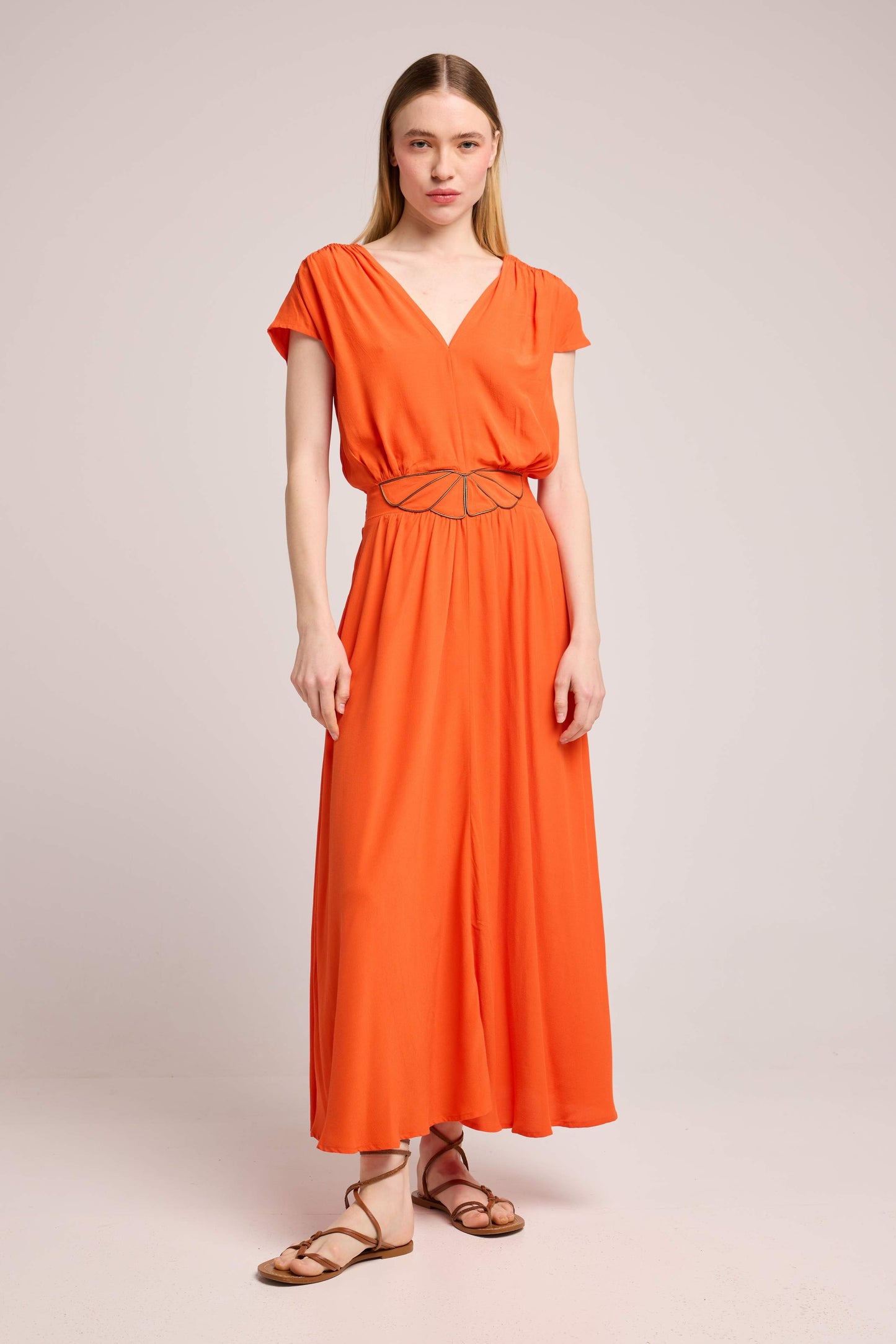 Louizon | Long Dress Waist Detail