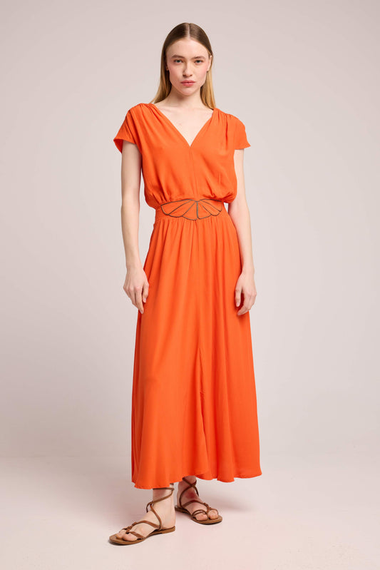 Louizon | Long Dress Waist Detail