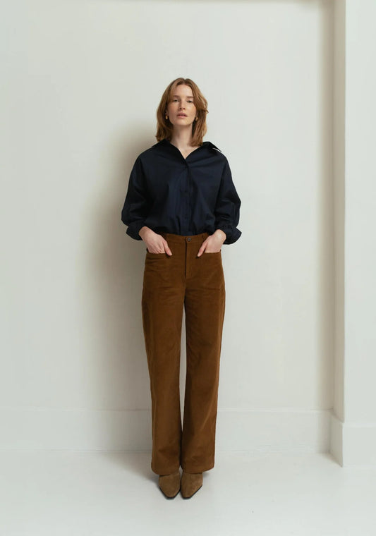 Paper Label | Wilma Pant - Tobacco