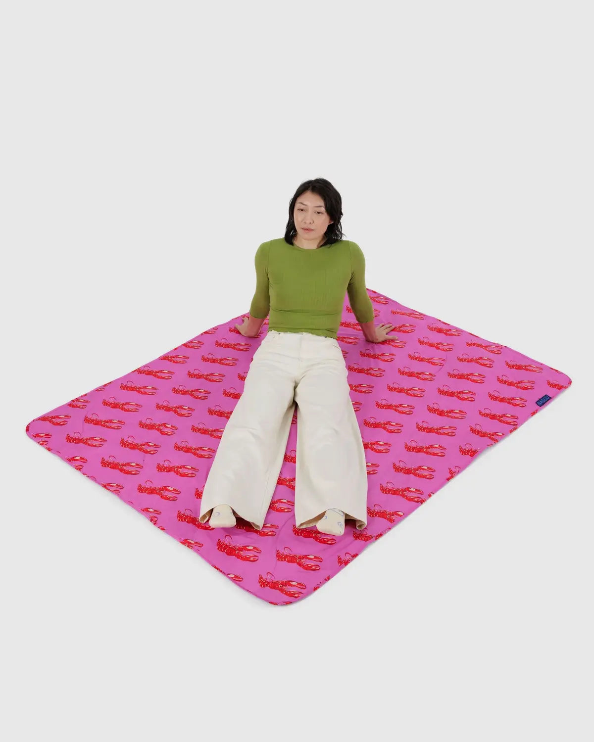 Baggu | Puffy Picnic Blanket - Pink Lobster