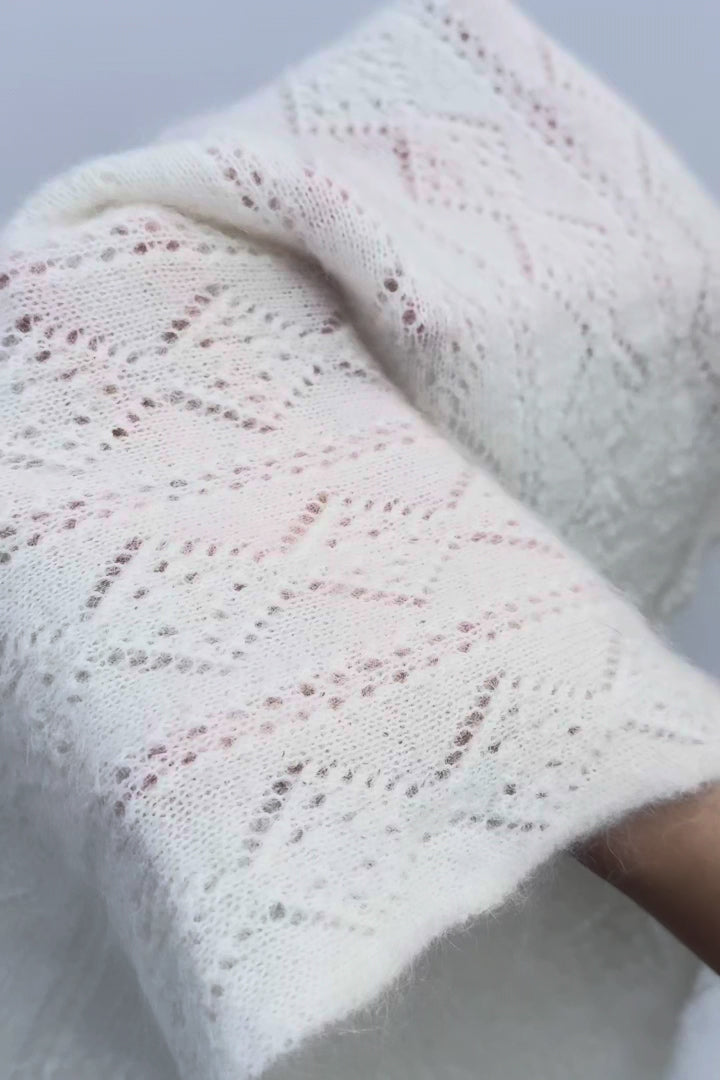 Le Bon Shoppe | Mohair Pointelle Shawl - Purple