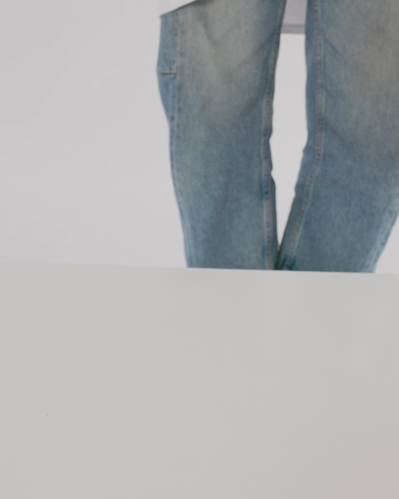Baggu | Crew Socks - Ecru Periwinkle Happy