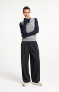 Yaya the Brand | Sleeveless Sweater with Open Collar