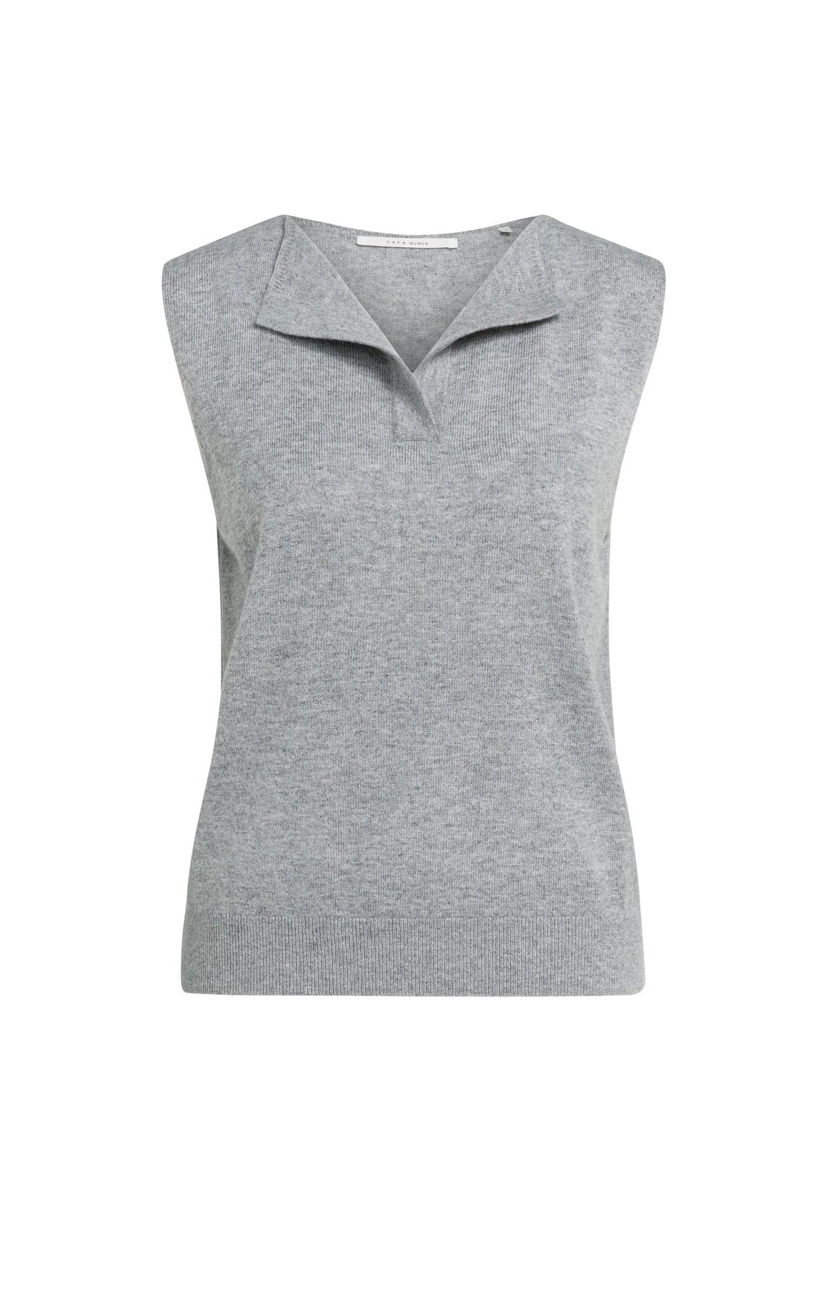 Yaya the Brand | Sleeveless Sweater with Open Collar