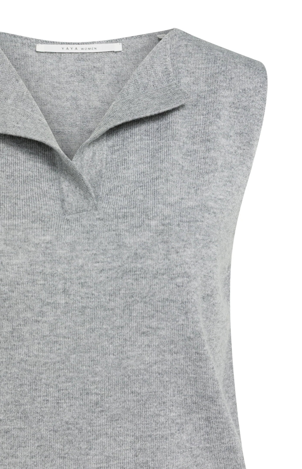 Yaya the Brand | Sleeveless Sweater with Open Collar