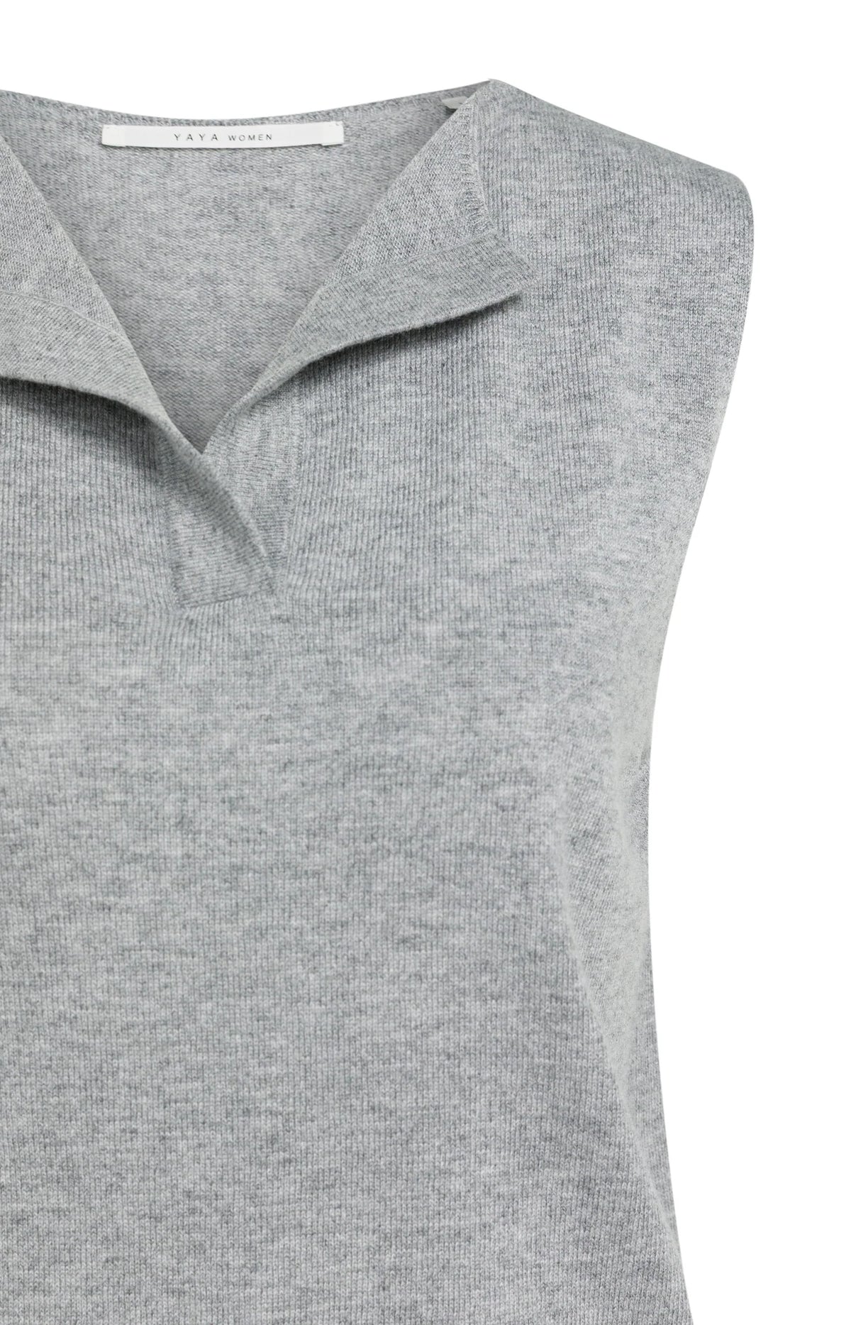 Yaya the Brand | Sleeveless Sweater with Open Collar