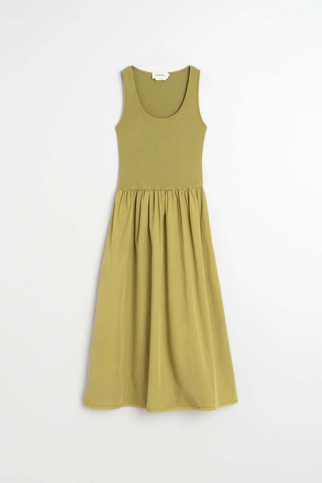 Indi + Cold | Combination Poplin Dress - Apple