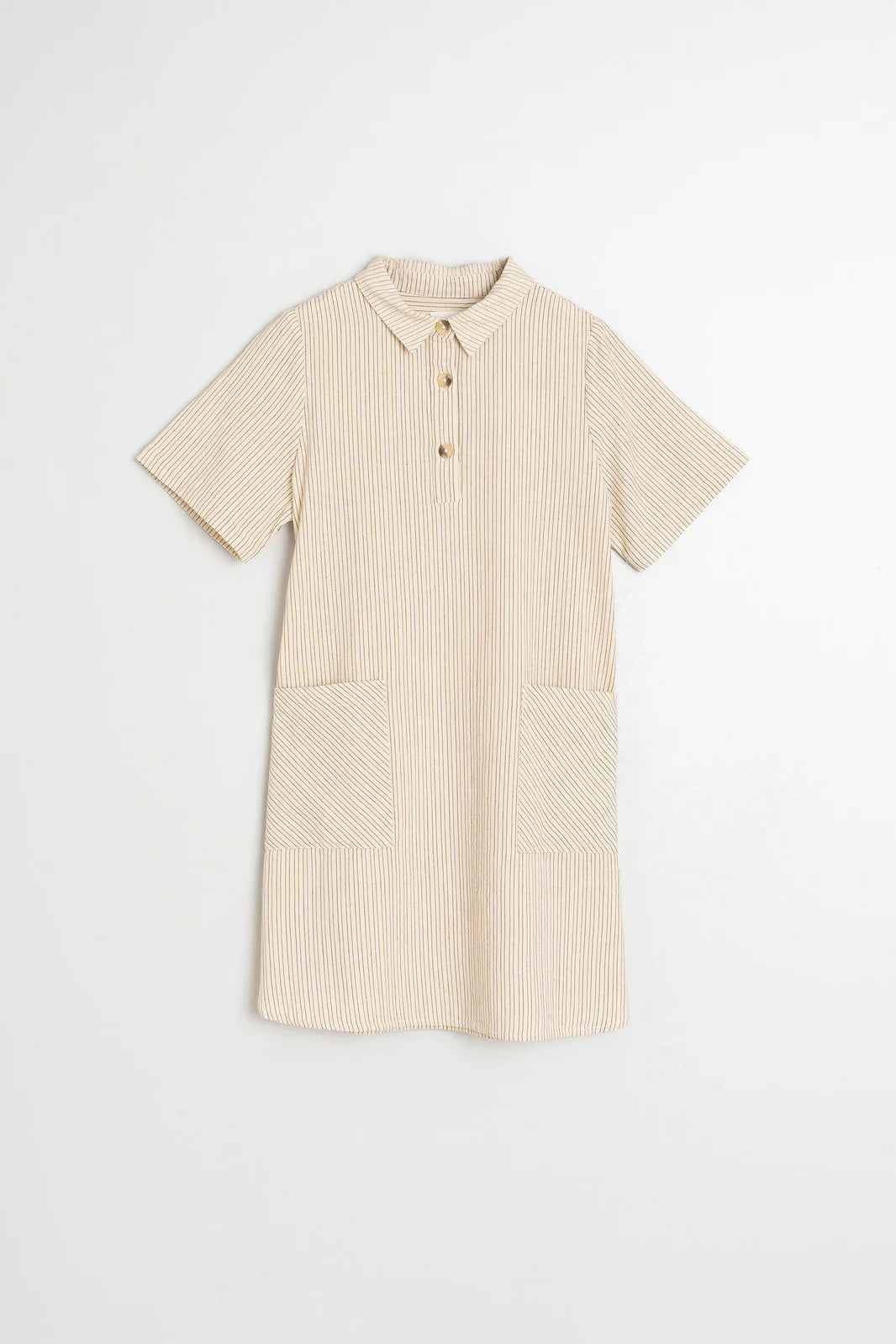 Indi + Cold | Polo-Collar Dress - Ecru