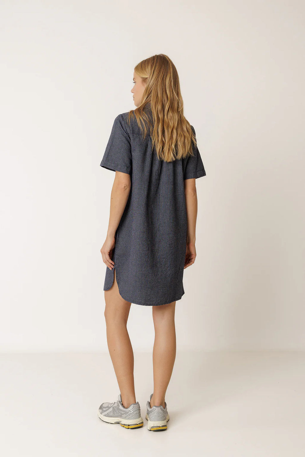 Indi + Cold | Polo-Collar Dress - Indigo Blue