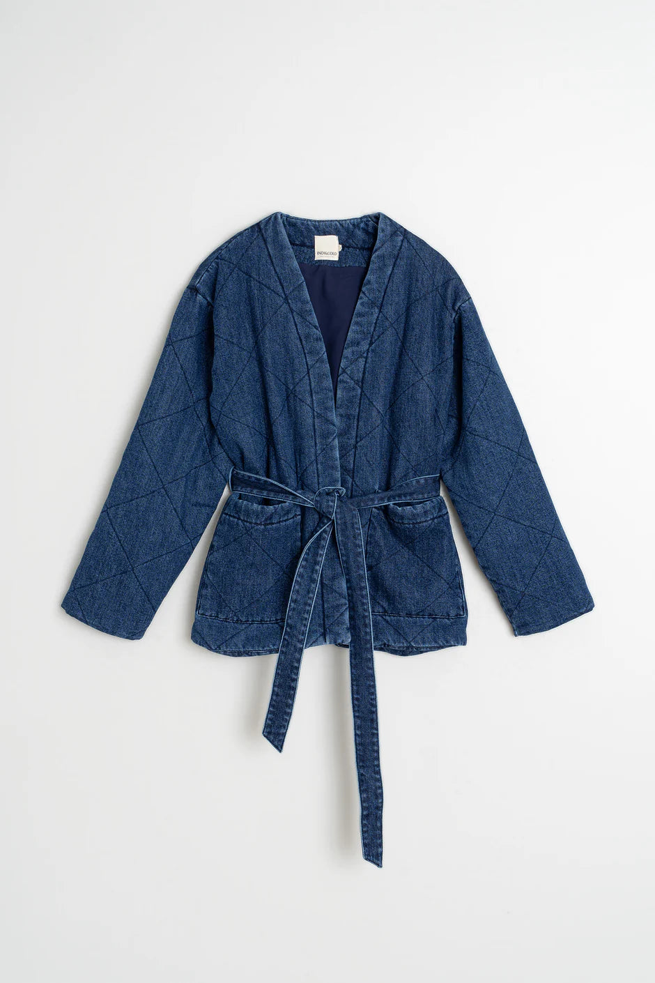 Indi + Cold | Quilted Kimono Jacket - Denim