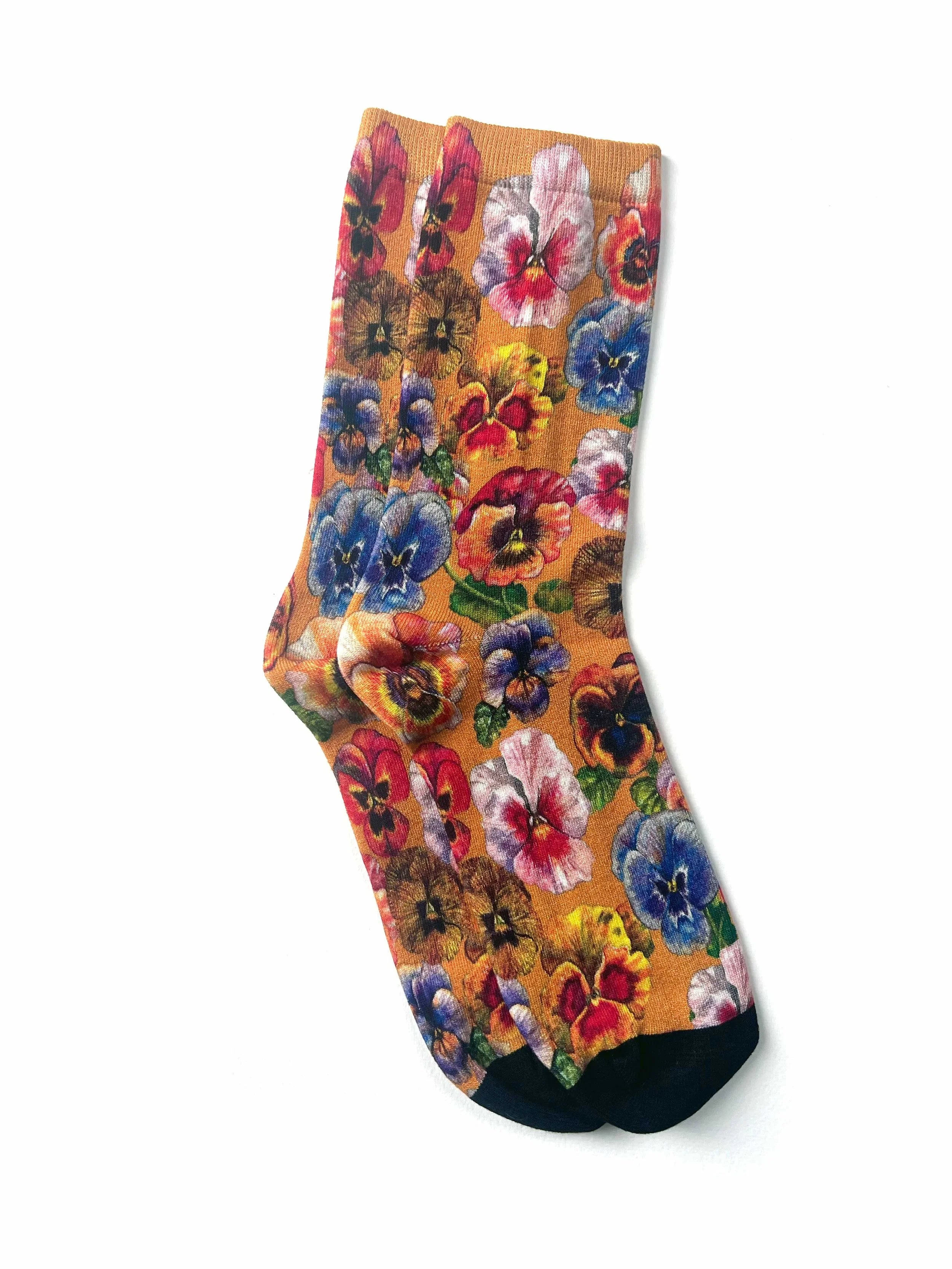 Strathcona | Unisex Bamboo Socks - Yellow Pansy