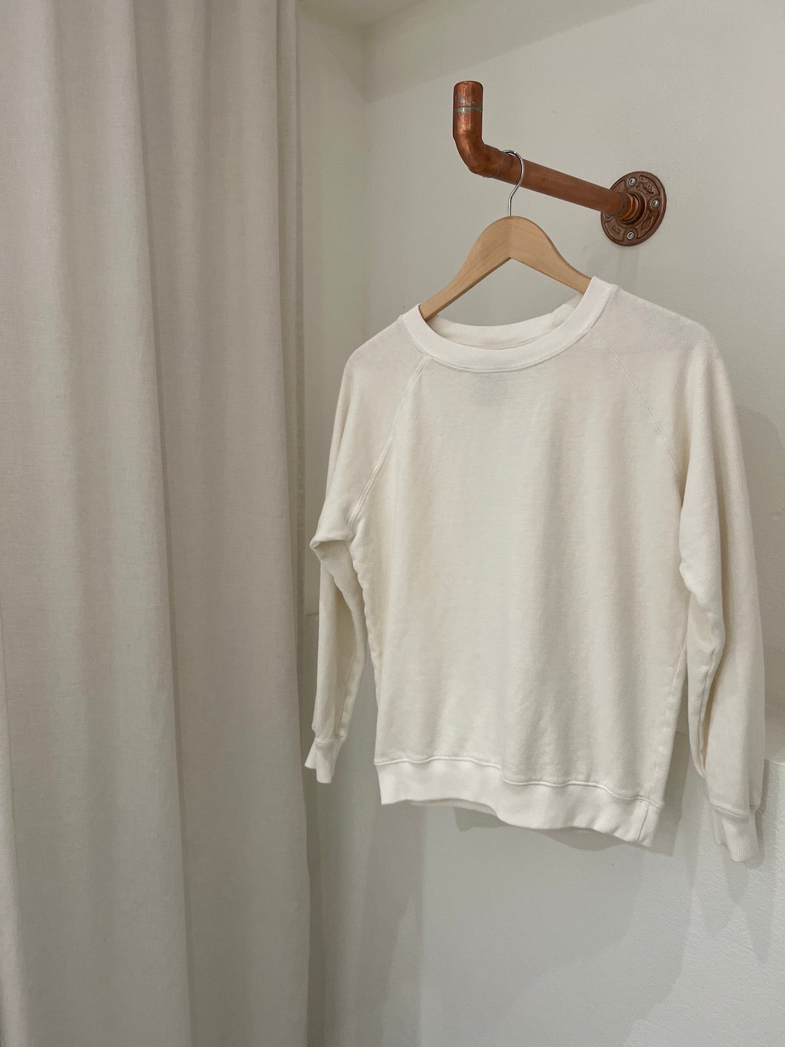 Jungmaven | Bonfire Raglan Sweatshirt - Washed White