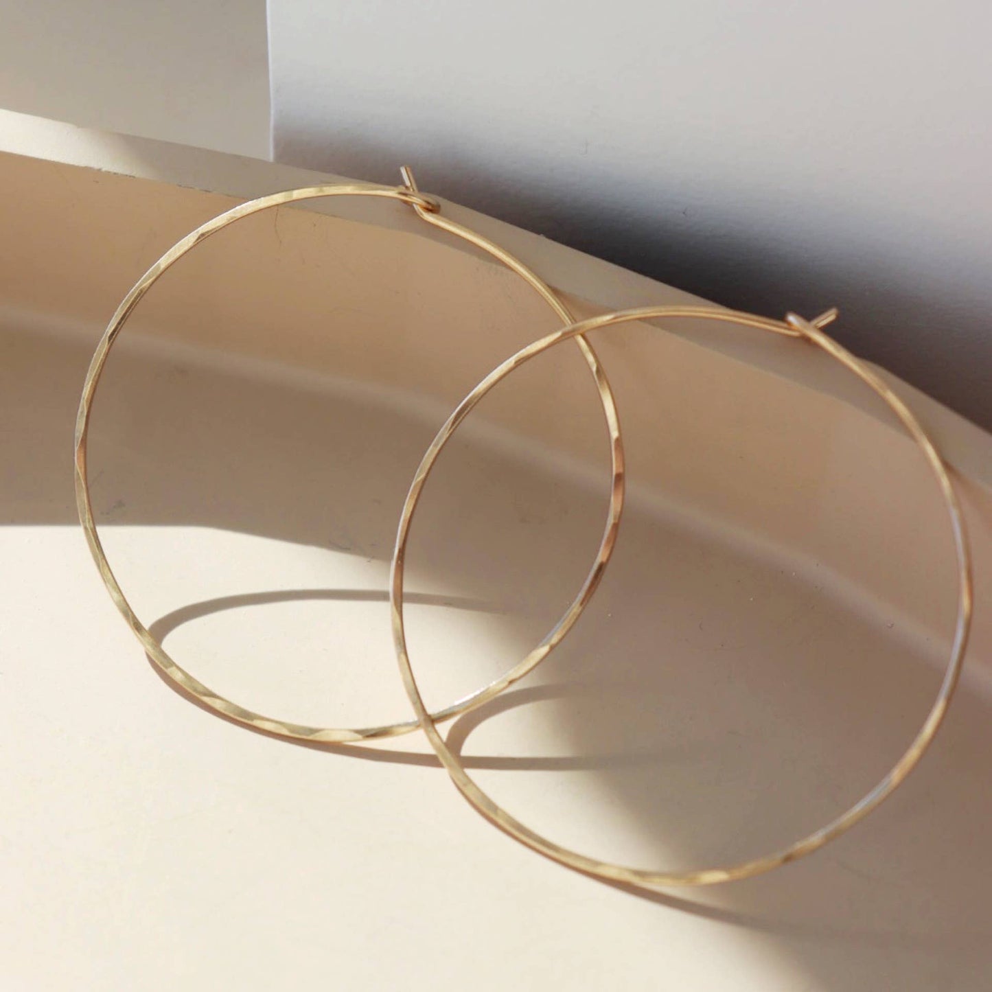 Token Jewelry | Organic Hoops - 14k Rose Gold Fill / Large