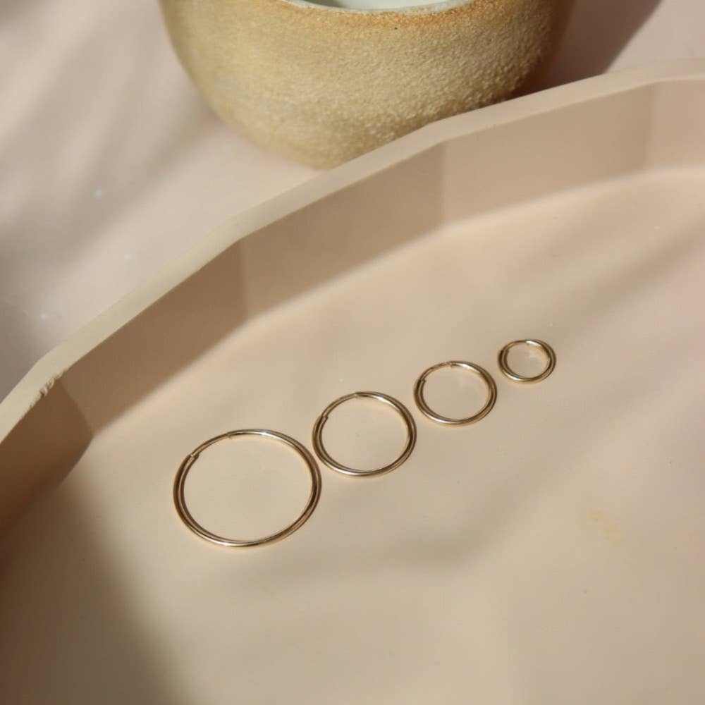 Token Jewelry | Goldie Hoops - 14k Gold Fill / 16mm